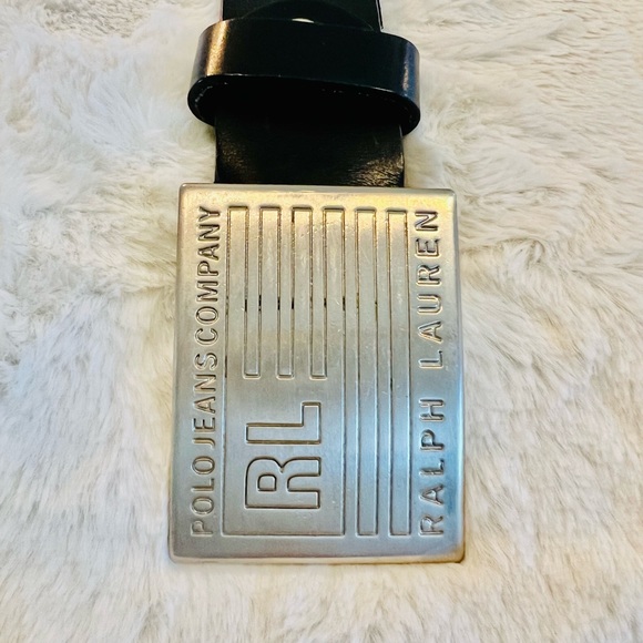 BLACK Ralph Lauren Belt with Silver Buckle - Picture 10 of 11